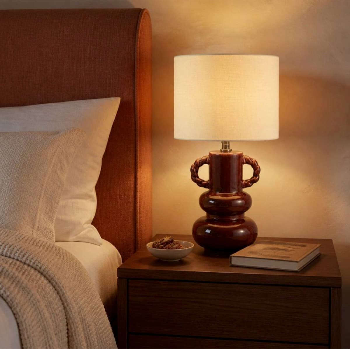Luneare Amfora Nachtlamp Bordeaux